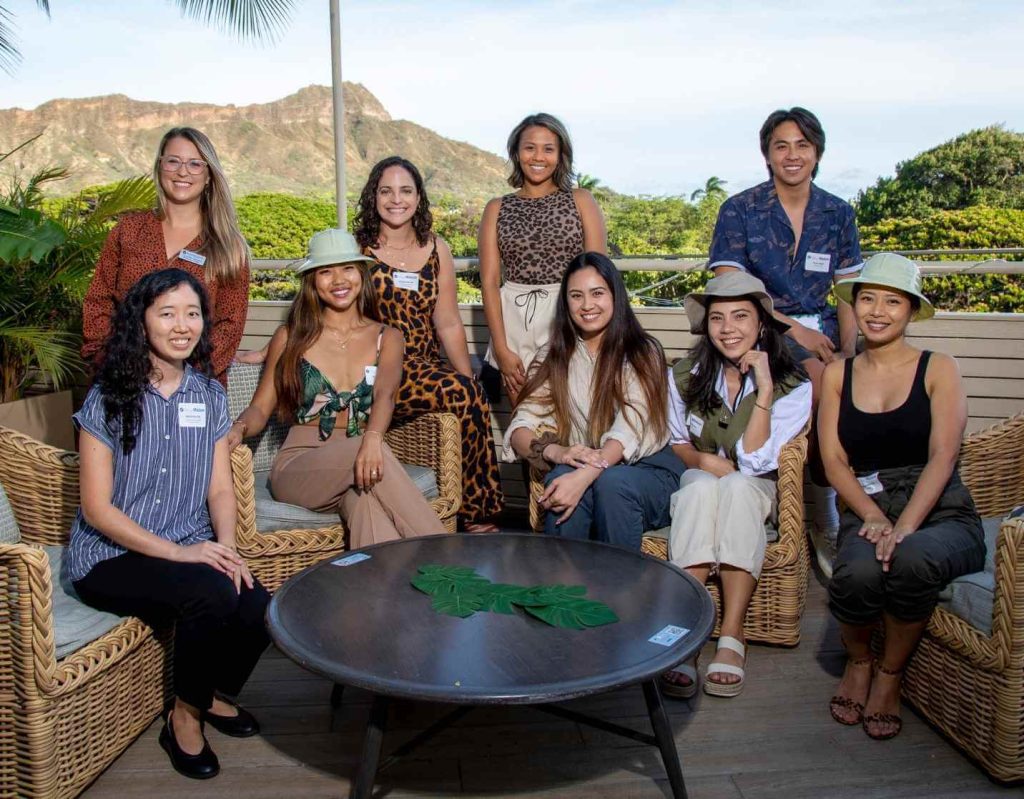 Young Professionals committee members at an event